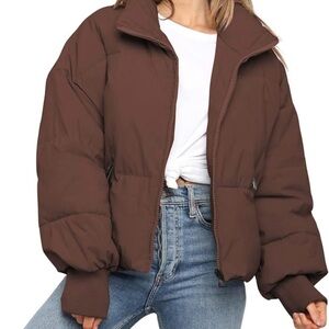 Brown Puffer Jacket Size Medium